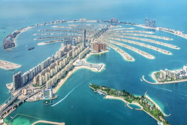 Palm Jumeirah aerial view, Dubai