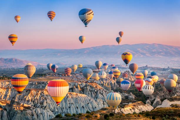 Hot air balloons over Cappadocia, Turkey